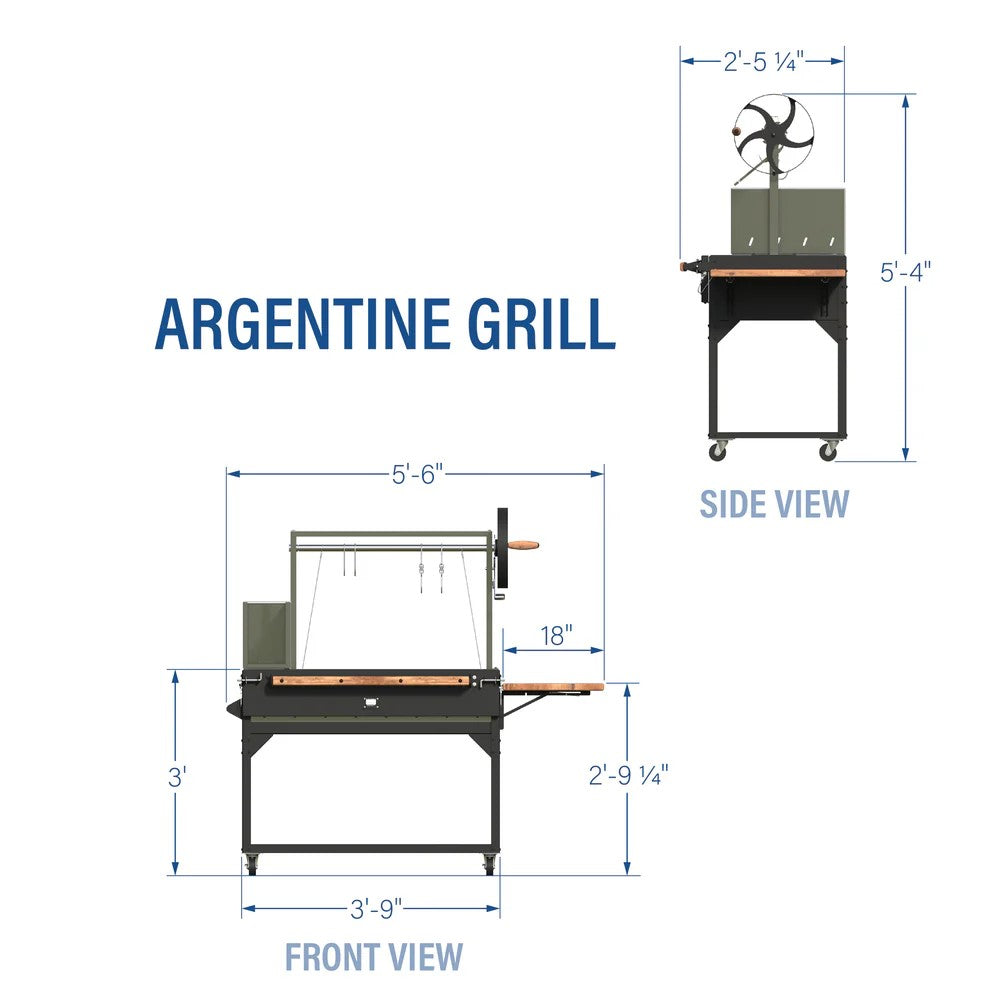 Argentinian Brasero Grill Wood or Charcoal