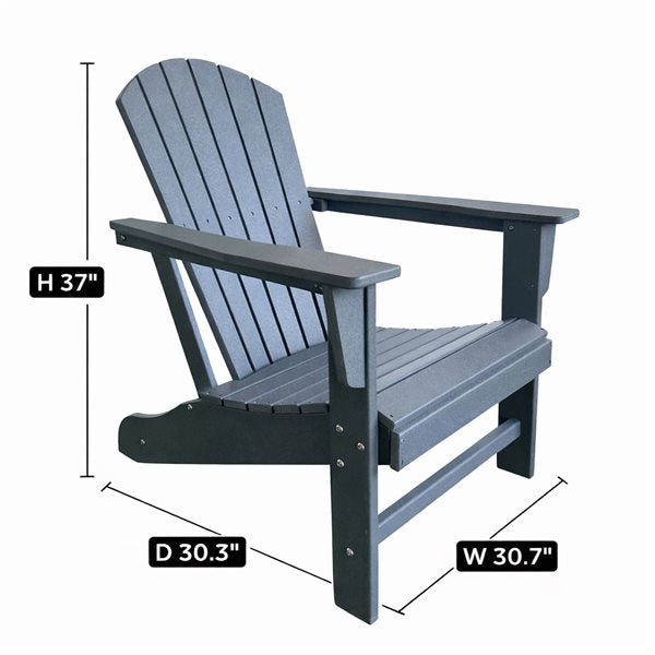 Adirondack Resin Wood Chair - Grey