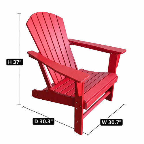 Adirondack Resin Wood Chair - Red