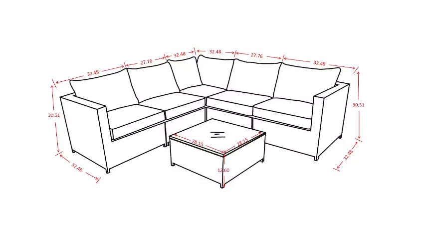 Arbour Glen 6 Piece Sectional