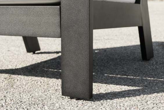 Magnolia Black Aluminum Club Chair with Sunbrella Cushions