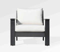 Magnolia Black Aluminum Club Chair with Sunbrella Cushions